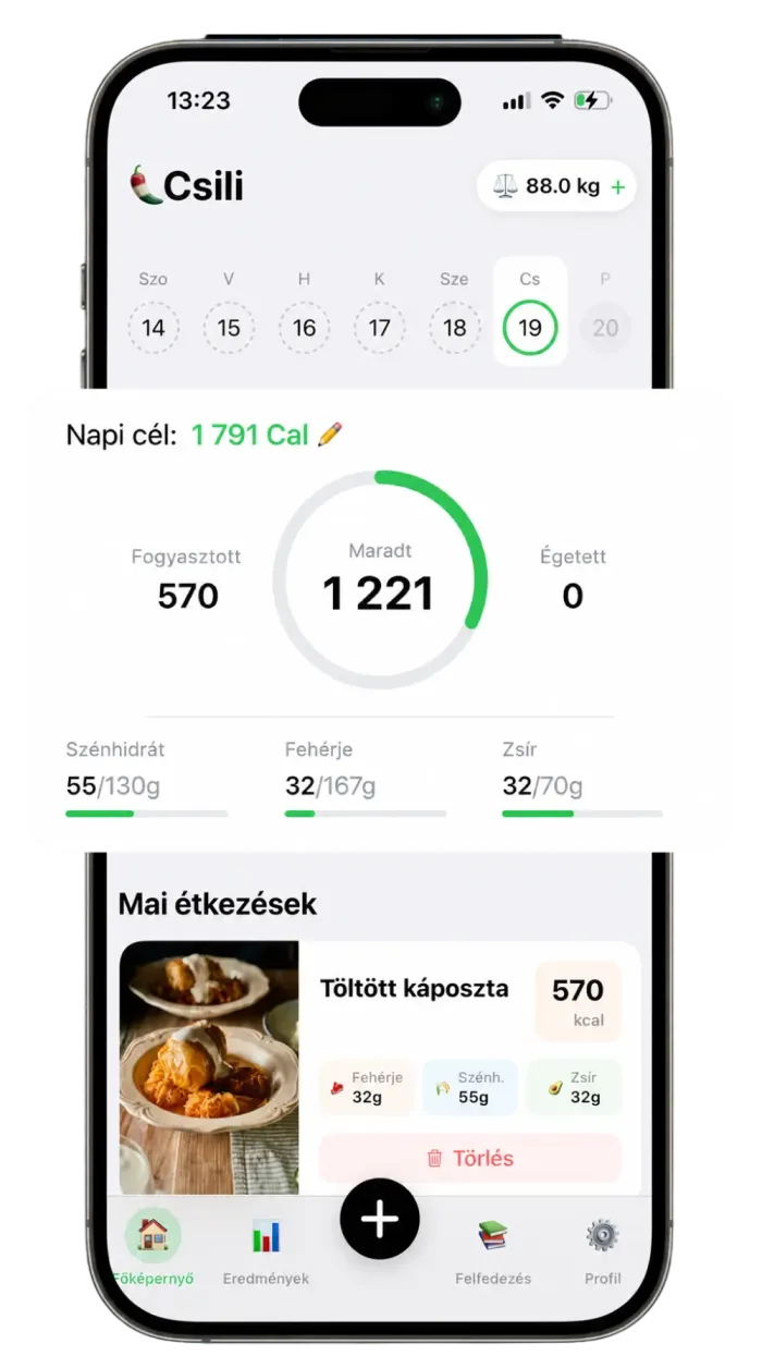 Csili app - Fotós ételfelismerés