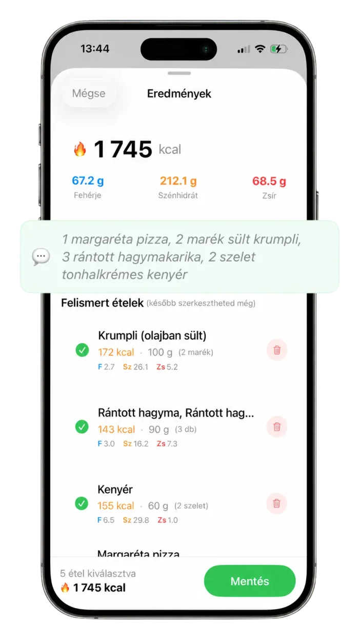 Csili app - Napi áttekintés
